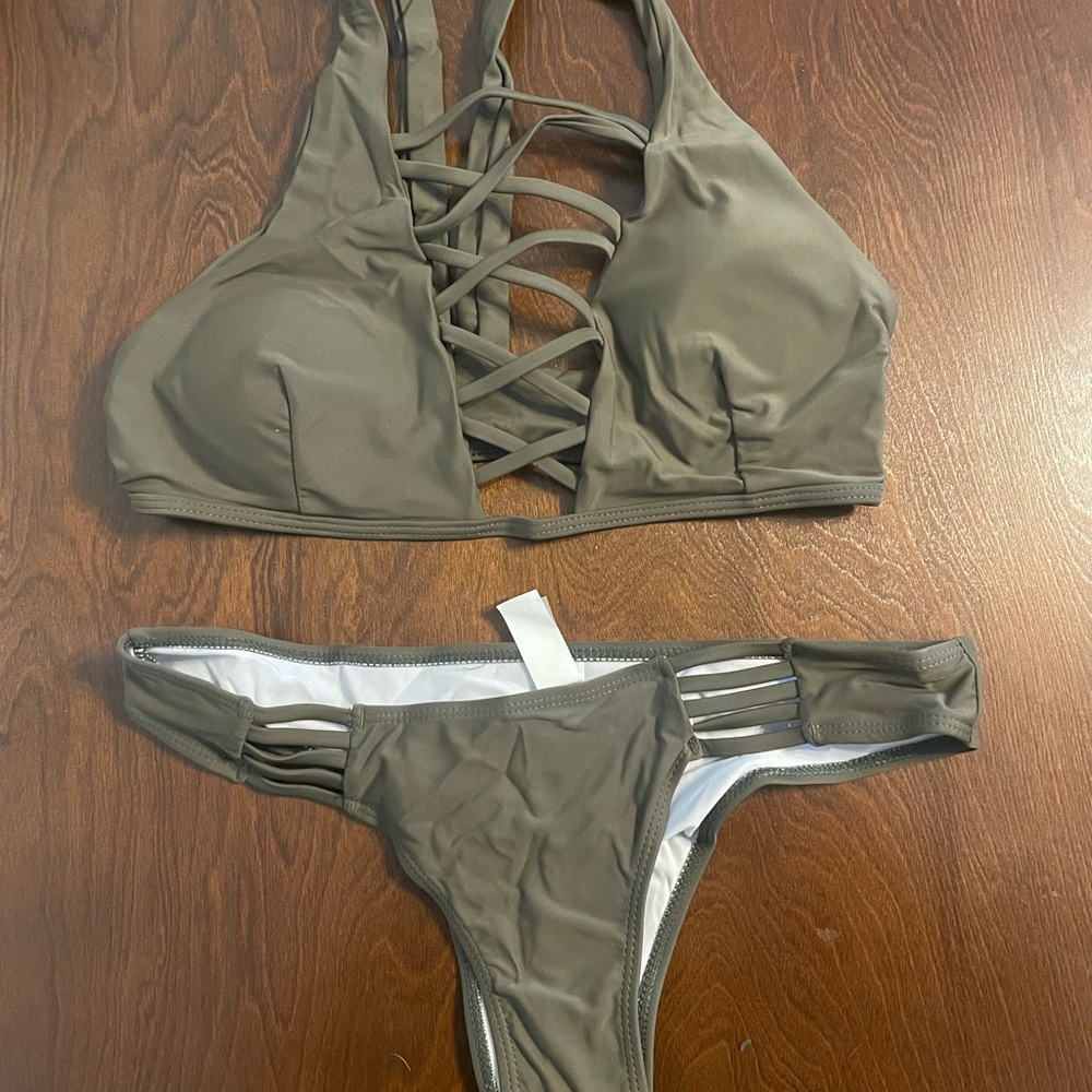 Olive green bikini